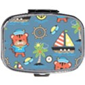 Seamless-pattern-with-sailing-cartoon Mini Square Pill Box View1