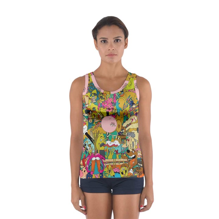 Cartoon Wallpapers Sport Tank Top 