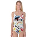 Seamless-pattern-vector-sailing-equipments-cartoon Camisole Leotard  View1