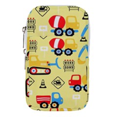 Seamless-pattern-vector-industrial-vehicle-cartoon Waist Pouch (small) by Jancukart