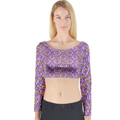 Purple Jack Long Sleeve Crop Top by NerdySparkleGoth