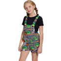 Alice In Wonderland Cat Kids  Short Overalls View2