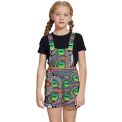 Alice In Wonderland Cat Kids  Short Overalls by artworkshop