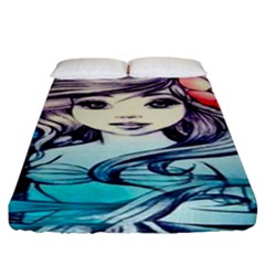 Beautifull Ariel Little Mermaid  Painting Fitted Sheet (california King Size) by artworkshop