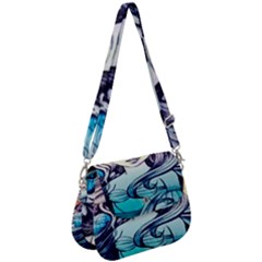 Beautifull Ariel Little Mermaid  Painting Saddle Handbag by artworkshop