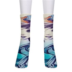 Beautifull Ariel Little Mermaid  Painting Crew Socks by artworkshop