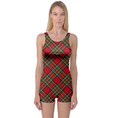 Royal Stewart Tartan One Piece Boyleg Swimsuit by sifis