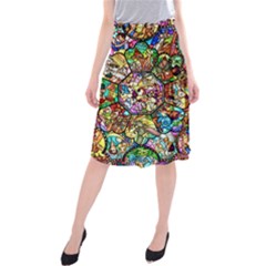 Character Disney Stained Midi Beach Skirt by artworkshop