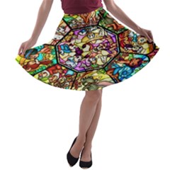 Character Disney Stained A-line Skater Skirt by artworkshop