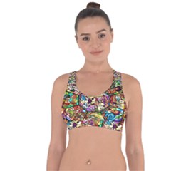 Character Disney Stained Cross String Back Sports Bra by artworkshop