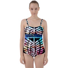 Attack On Titan Shingeki Galaxy Twist Front Tankini Set by artworkshop