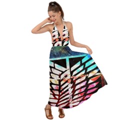 Attack On Titan Shingeki Galaxy Backless Maxi Beach Dress by artworkshop