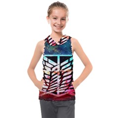 Attack On Titan Shingeki Galaxy Kids  Sleeveless Hoodie by artworkshop