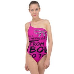 Bow To Toe Cheer Classic One Shoulder Swimsuit by artworkshop