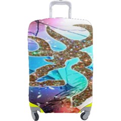 Browning Deer Glitter Galaxy Luggage Cover (large) by artworkshop