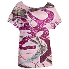 Browning Deer Glitter Women s Oversized Tee by artworkshop