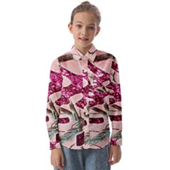 Browning Deer Glitter Kids  Long Sleeve Shirt by artworkshop