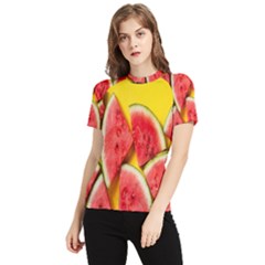 Watermelon Women s Short Sleeve Rash Guard by artworkshop