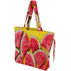 Watermelon Drawstring Tote Bag by artworkshop