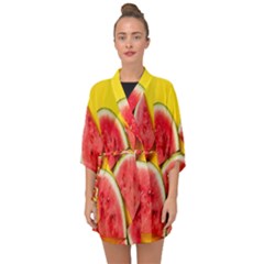 Watermelon Half Sleeve Chiffon Kimono by artworkshop