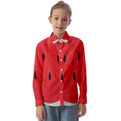 Watermelon Pillow Fluffy Kids  Long Sleeve Shirt by artworkshop