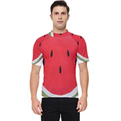 Watermelon Pillow Fluffy Men s Short Sleeve Rash Guard by artworkshop