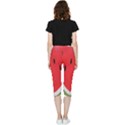 Watermelon Pillow Fluffy Inside Out Lightweight Velour Capri Leggings  View2