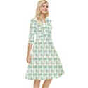 Flowers Pattern Classy Knee Length Dress View2