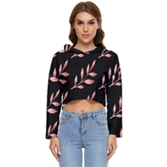 Spring Leafs Women s Lightweight Cropped Hoodie by Sparkle