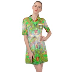 Art In Space Belted Shirt Dress by Thespacecampers