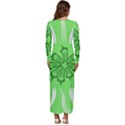 Folk flowers print Floral pattern Ethnic art Long Sleeve Velour Longline Maxi Dress View4