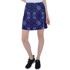 Folk Flowers Print Floral Pattern Ethnic Art Tennis Skirt by Eskimos