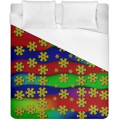 Blooming Stars On The Rainbow So Rare Duvet Cover (california King Size) by pepitasart