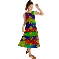 Blooming Stars On The Rainbow So Rare Summer Maxi Dress by pepitasart