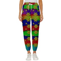 Blooming Stars On The Rainbow So Rare Cropped Drawstring Pants by pepitasart