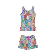 Floral Flowers Kids  Boyleg Swimsuit by artworkshop