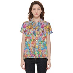 Floral Flowers Short Sleeve Pocket Shirt by artworkshop