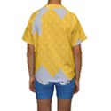 Hexagons Yellow Honeycomb Hive Bee Hive Pattern Kids  Short Sleeve Swimwear View2