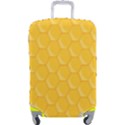 Hexagons Yellow Honeycomb Hive Bee Hive Pattern Luggage Cover (Large) View1