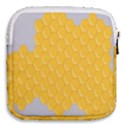 Hexagons Yellow Honeycomb Hive Bee Hive Pattern Mini Square Pouch View2