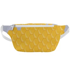 Hexagons Yellow Honeycomb Hive Bee Hive Pattern Waist Bag  by artworkshop