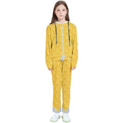 Hexagons Yellow Honeycomb Hive Bee Hive Pattern Kids  Tracksuit by artworkshop