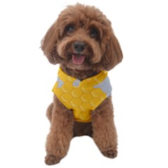 Hexagons Yellow Honeycomb Hive Bee Hive Pattern Dog Sweater by artworkshop