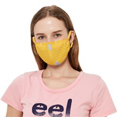 Hexagons Yellow Honeycomb Hive Bee Hive Pattern Crease Cloth Face Mask (adult) by artworkshop