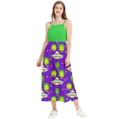 Rick Morty Alien Ufo Boho Sleeveless Summer Dress by flowerland