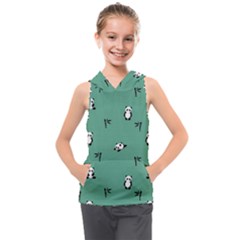 Pandas Pattern Kids  Sleeveless Hoodie by artworkshop