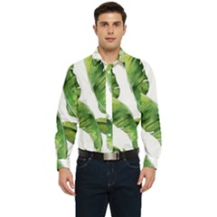 Sheets Tropical Plant Palm Summer Exotic Men s Long Sleeve  Shirt by artworkshop