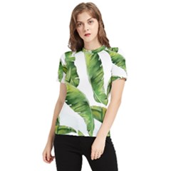 Sheets Tropical Plant Palm Summer Exotic Women s Short Sleeve Rash Guard by artworkshop