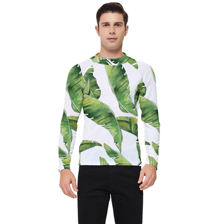 Sheets Tropical Plant Palm Summer Exotic Men s Long Sleeve Rash Guard