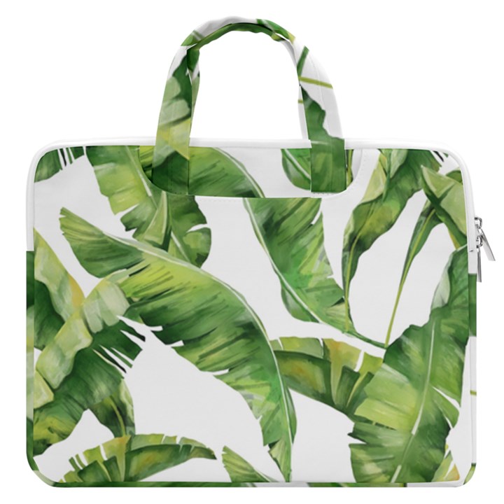 Sheets Tropical Plant Palm Summer Exotic MacBook Pro 16  Double Pocket Laptop Bag 